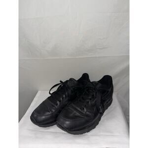 Reebok Classic Sneakers Mens 11 Black Leather Casual Shoes Low Top Lace Up